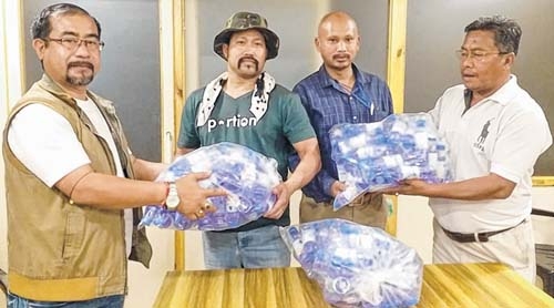 Hand sanitisers distribut