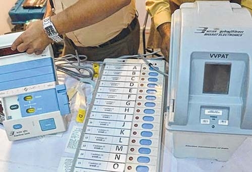 EVMs arrive for by polls EVMs arrive for by polls