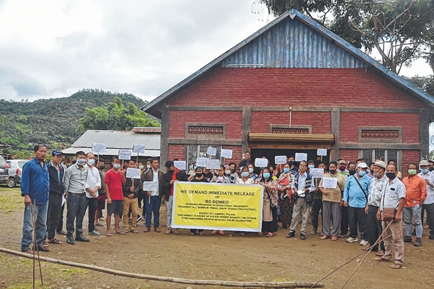 Protest staged in Hnahrin
