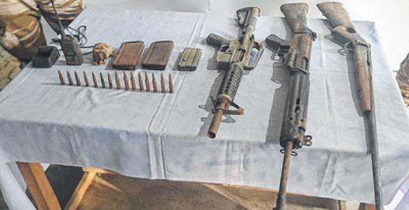 Huge cache of arms and ammos recovered
