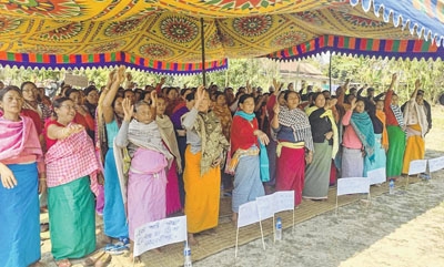 Protest staged against firing at Laphupat Tera 