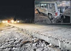 Poorly executed concrete road poses risk to all Poorly executed concrete road poses risk to all
