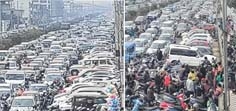 Results declaration of LFS brings traffic to a standstill
