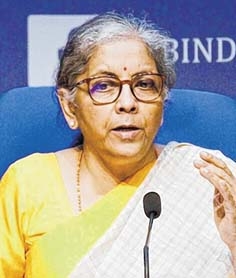 Finance Minister Nirmala Sitharaman Finance Minister Nirmala Sitharaman