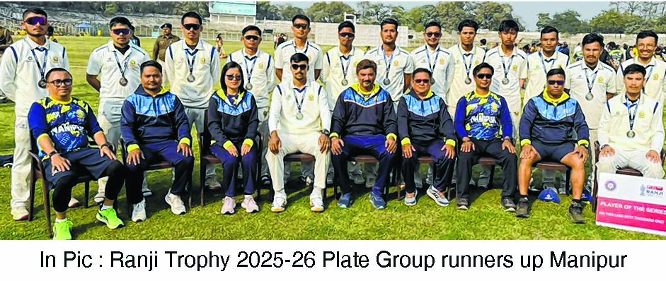 In Pic : Ranji Trophy 2025-26 Plate Group runners up Manipur