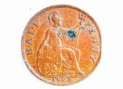 A century-old coin : The British halfpenny of 1925