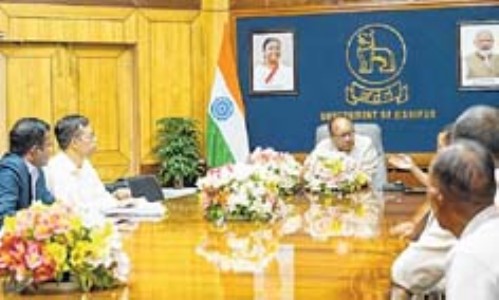 Back from Delhi, Khemchand calls on Governor at Lok Bhavan CM to visit Jiri, studies security on NHs