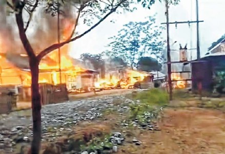 Two killed in pre-dawn strike at border village