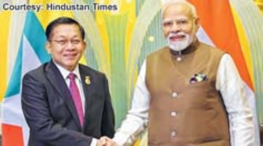 Modi stresses refugees concern to Hlaing