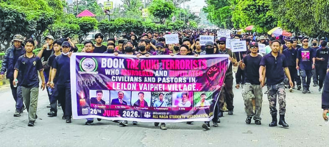 ANSAM takes to the streets demanding justice for slaughtered Naga men Protesters greet CM’s motorcade with slogans