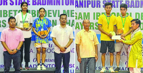 3rd Th Ibetombi Devi Memorial Non State Players’ Badminton C’ships Ningombam Henary, Mahaila Malangmei clinch men and women’s singles crowns
