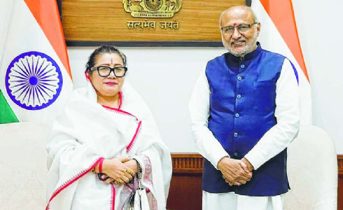 Sharda sworn in as Rajya Sabha Member