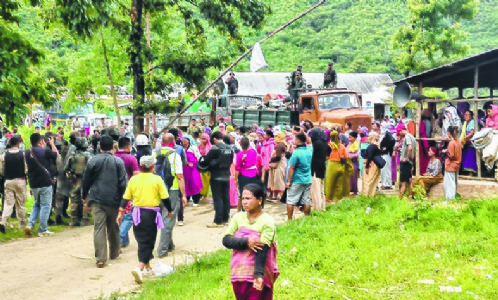Pambei-led UNLF camp at Nongshum shifted Locals protest, 10th IRB Bn moved in