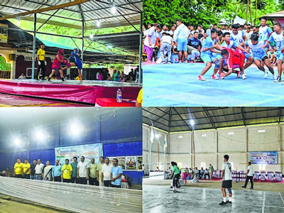 1st Bishnupur District Olympic Games NYVA, SEWA, SUWC confirm men’s volleyball semi-final berths