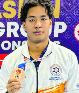 Laitonjam Lanchenba wins bronze at 12th Asian Age Group Aquatics C’ship