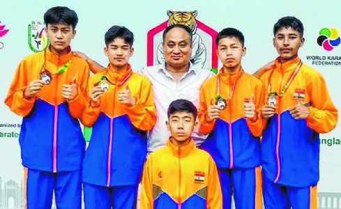 State karatekans shine at 10th South Asian Karate Championships