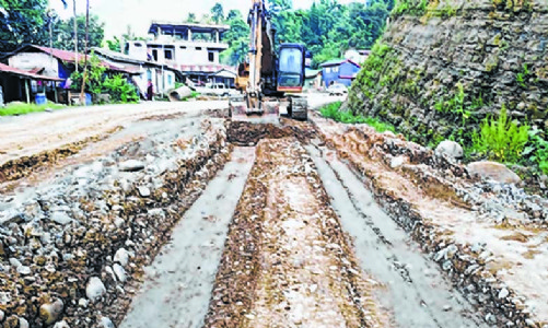 Road repairing work begins on NH-37 TDC proposes bulk movement of stranded vehicles