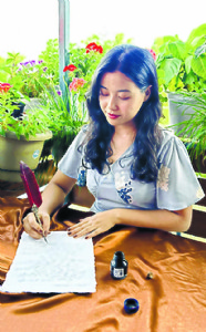 Young woman comes of age as a calligrapher