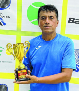 Tuleswor Thongbam wins 55+ singles title at MT400 Solapur